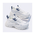 Men's Beige and Silver Mesh Platform Sneakers