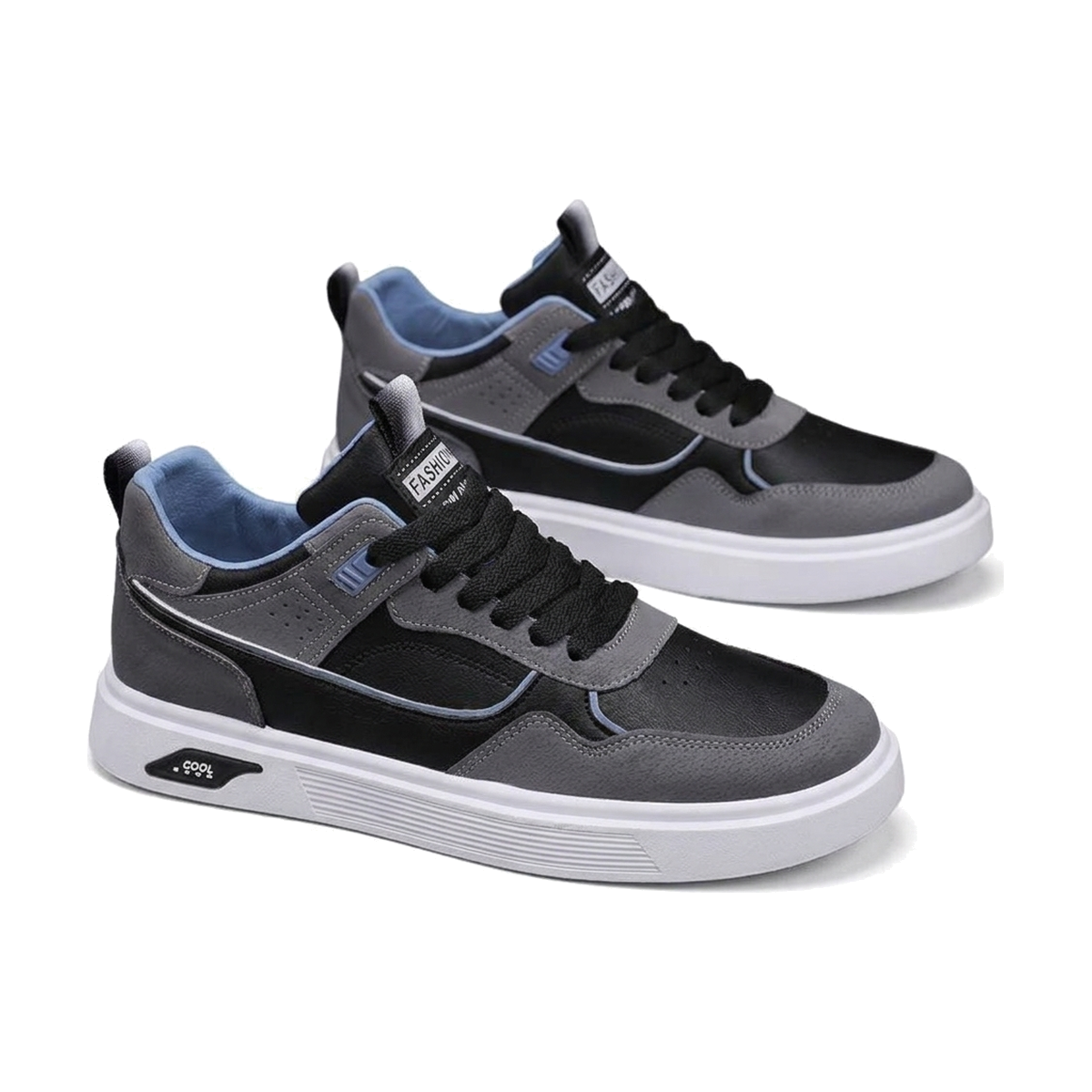 Versatile Men's Black, Green & Navy Sneakers