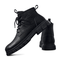 Men's Black and Olive Platform Boots