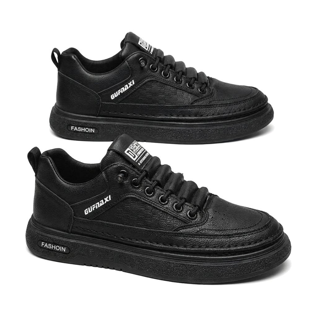 Black, Tan & Navy Men's Slip-On Sneakers