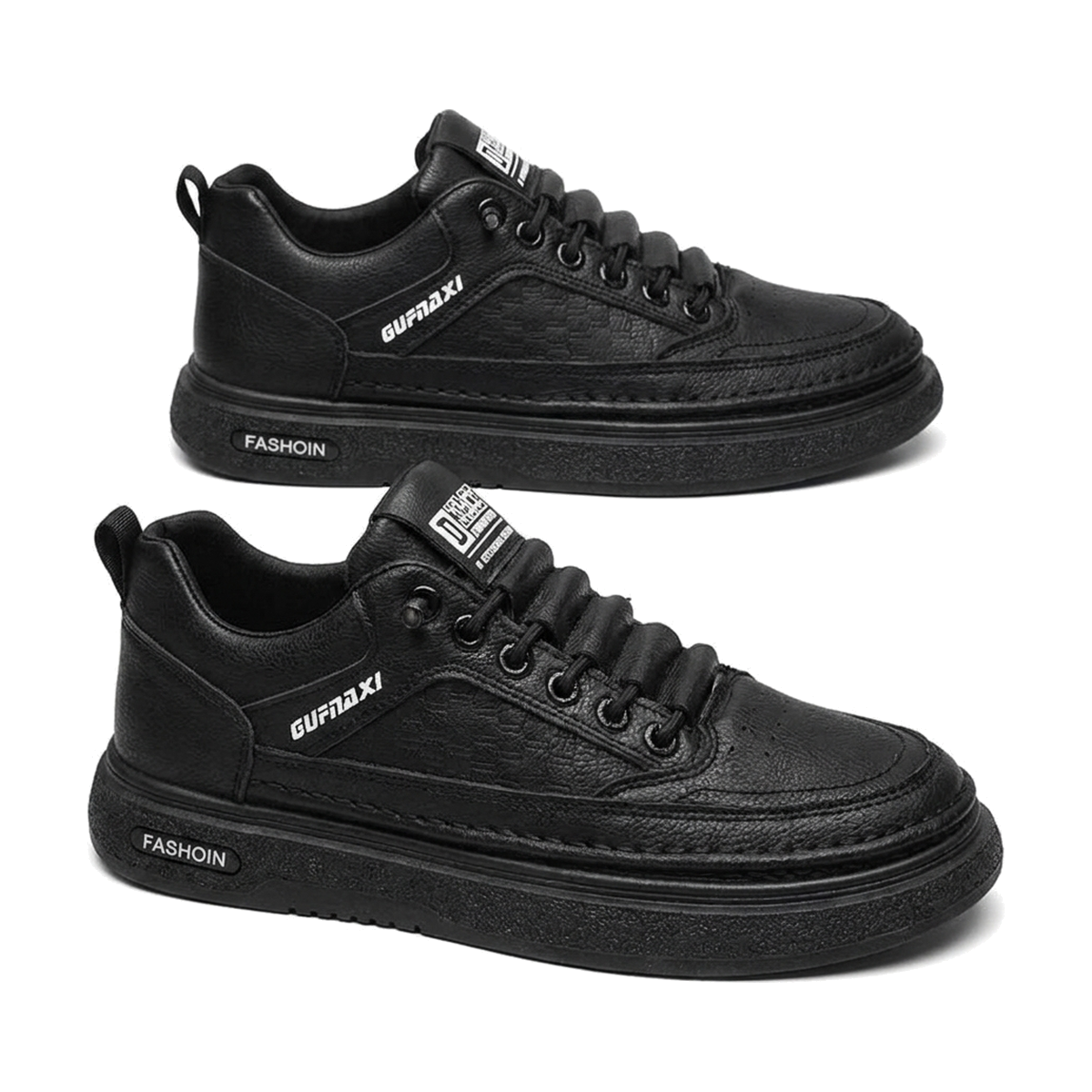Black, Tan & Navy Men's Slip-On Sneakers