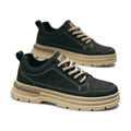 Men's Retro Trainer in Black, Tan & Olive