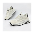 Men's Cream & Green Mesh Sneakers