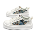 Men's Cream & Green Canvas Sneakers