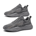 Gray, Purple & Beige Mesh Sneakers