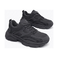 Men's Navy and Green Mesh Platform Sneakers