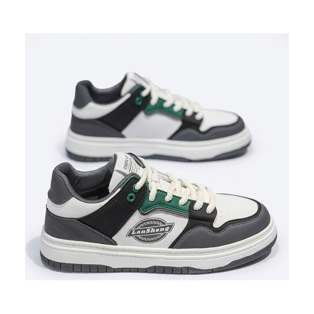 Men's Olive & Brown Retro Platform Sneakers