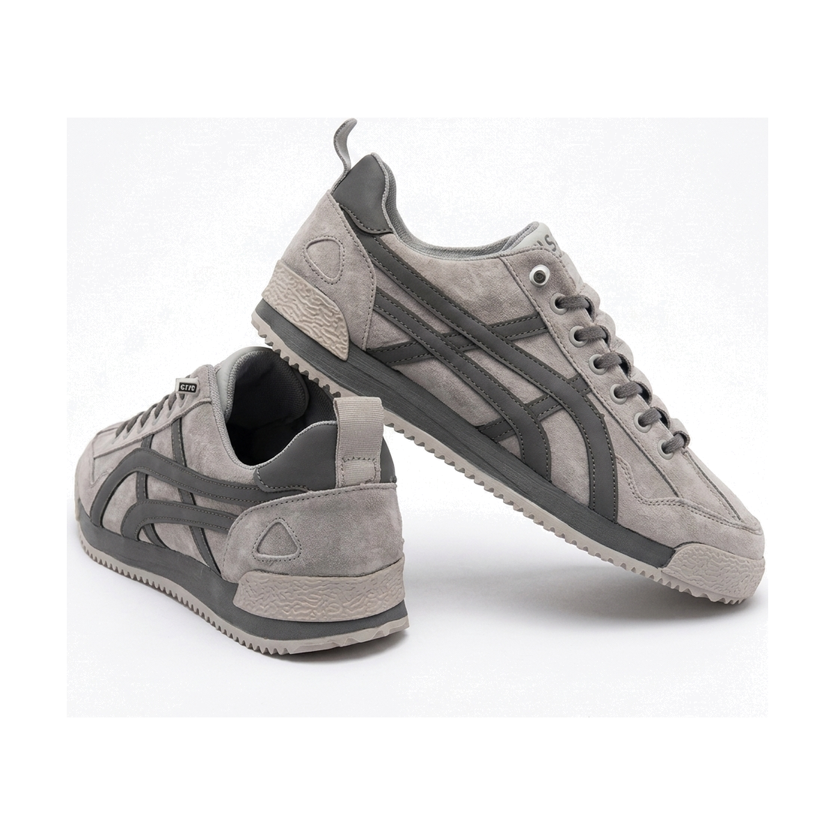 Men's Olive, Beige & Navy Retro Sneakers