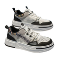 Silver & Gray Mesh Retro Trainers