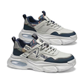 Silver & Gray Men's Platform Sneakers