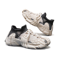 Tan & Black Mesh Platform Sneakers