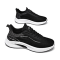 Men's White, Black & Navy Mesh Sneakers