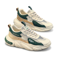 Men's Mesh Platform Running Sneakers in Neutral Tones