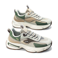 Men's White & Silver Mesh Platform Sneakers