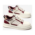Men's White & Silver Retro Platform Sneakers