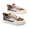 Men's Retro White and Silver Trainers