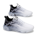 Men's White and Silver Mesh Platform Sneakers
