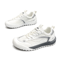 Men's White, Navy & Gray Retro Mesh Sneakers