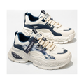 Men's White & Silver Running Sneakers