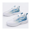 White, Silver & Gray Mesh Running Shoes