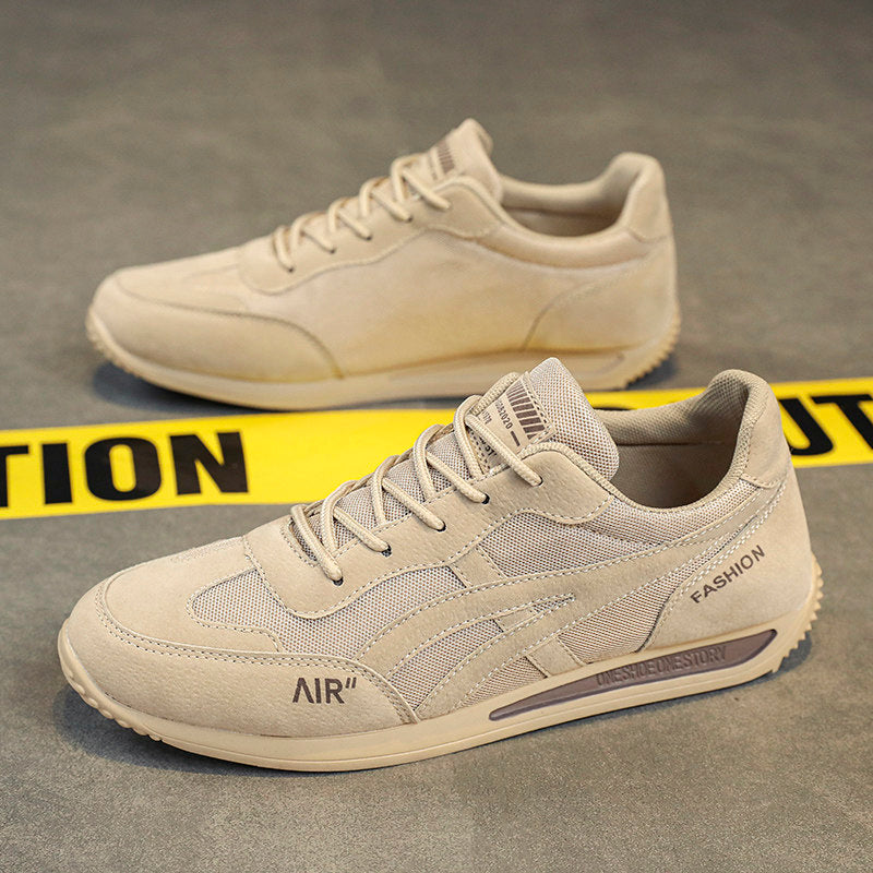 Men's Retro Mesh Sneakers in Beige, Gray & Sage
