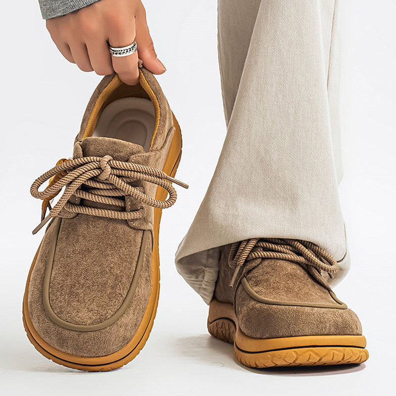 Men's White, Tan & Brown Retro Trainers
