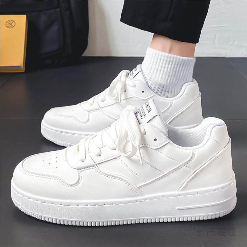 Men's White & Navy Retro Platform Sneakers