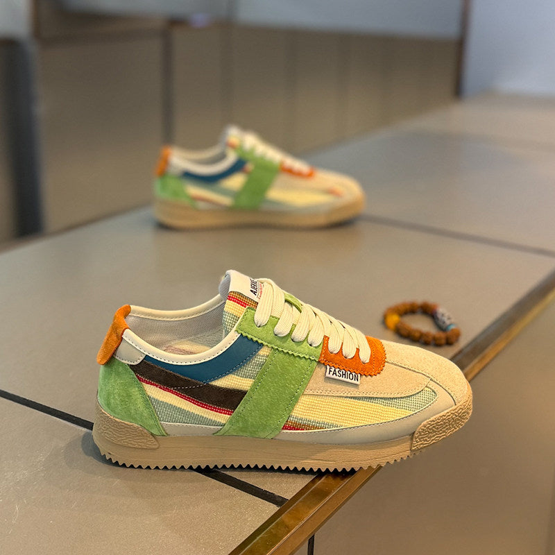 Olive & Tan Men's Platform Sneakers