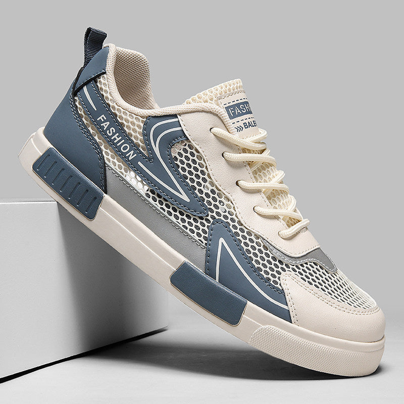 Silver & Gray Retro Mesh Trainers