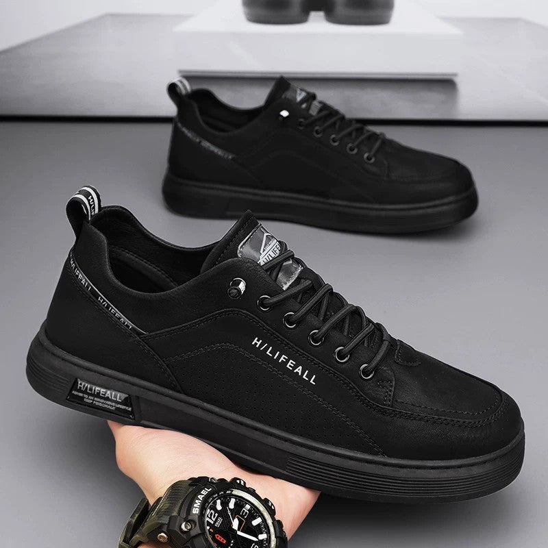 Men's Black, Gray & Navy Slip-On Shoes