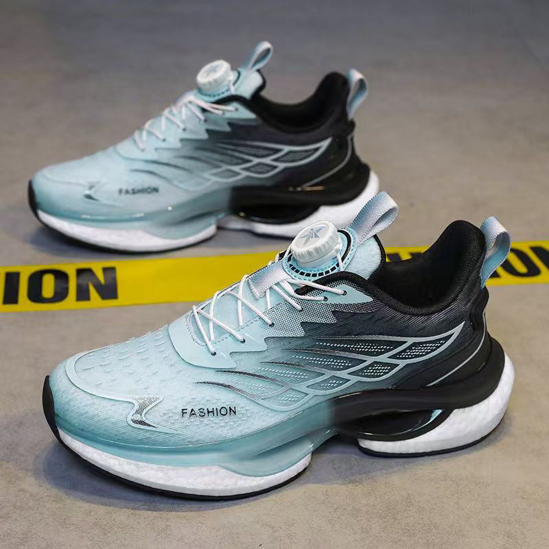 Silver & Black Men's Running Shoes