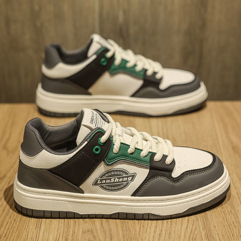 Men's Olive & Brown Retro Platform Sneakers