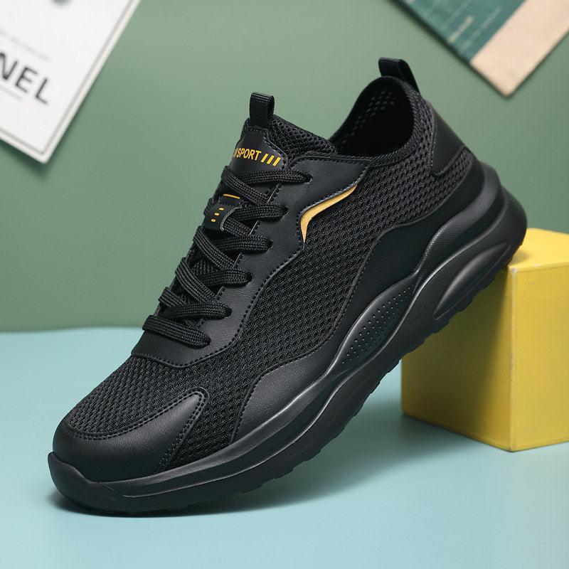 Men's Black, Navy & Gray Mesh Sneakers