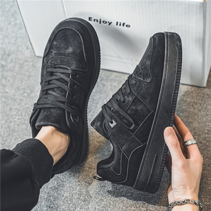 Men's Tan and Silver Retro Platform Sneakers
