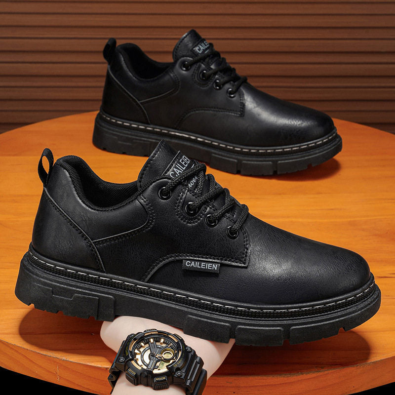 Men's Retro Dress Shoes in Black, Silver & Navy