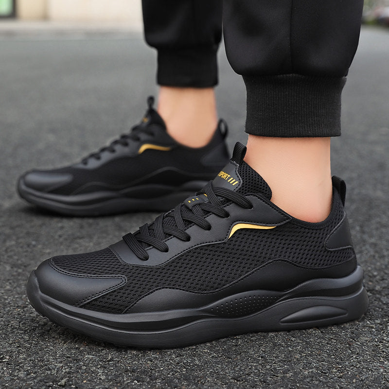 Men's Black, Navy & Gray Mesh Sneakers
