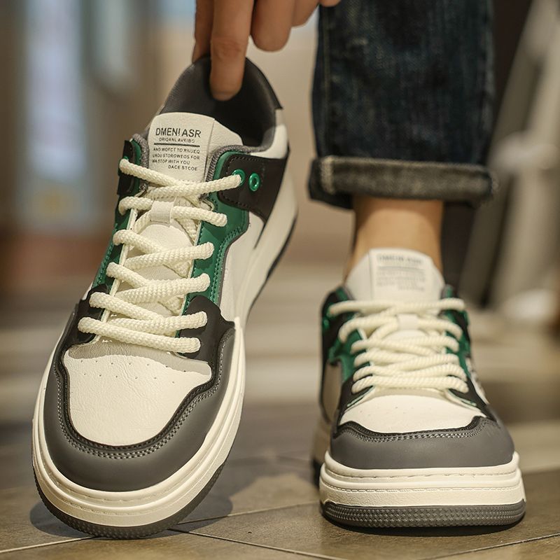 Men's Olive & Brown Retro Platform Sneakers