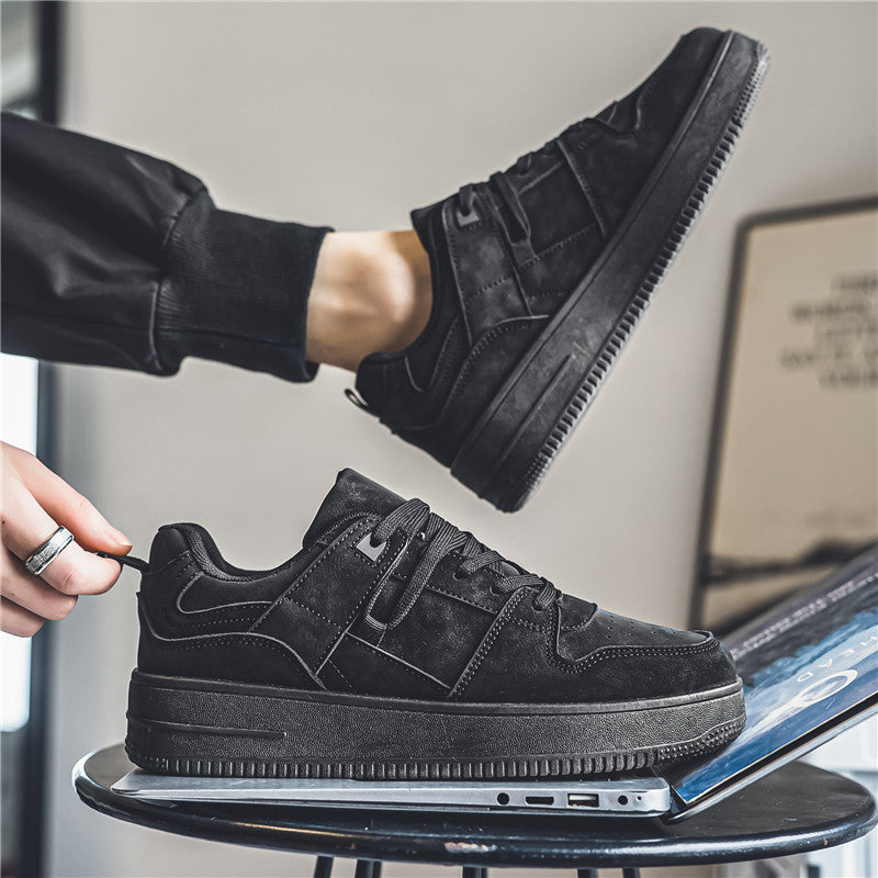 Men's Tan and Silver Retro Platform Sneakers
